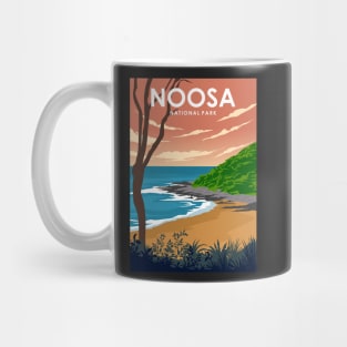 Noosa National Park Australia Minimal Travel Poster Mug